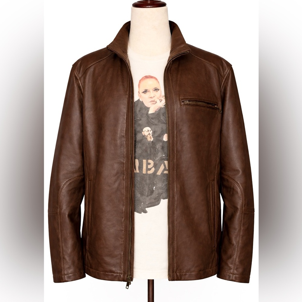 Cole Haan leather lamb skin  jacket- L